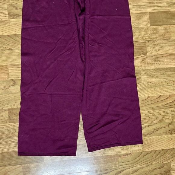 Anne Klein Womens Comfort Pants Wide Leg Stretch Merlot 1X - Picture 14 of 16